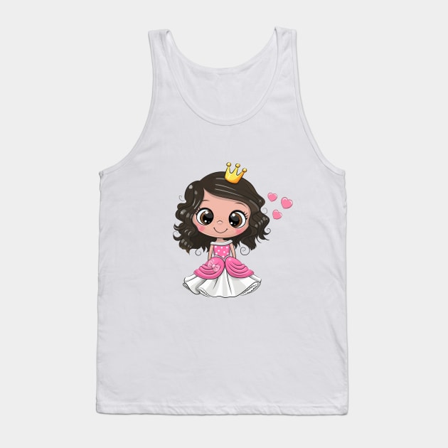 Cute Princess Tank Top by Reginast777